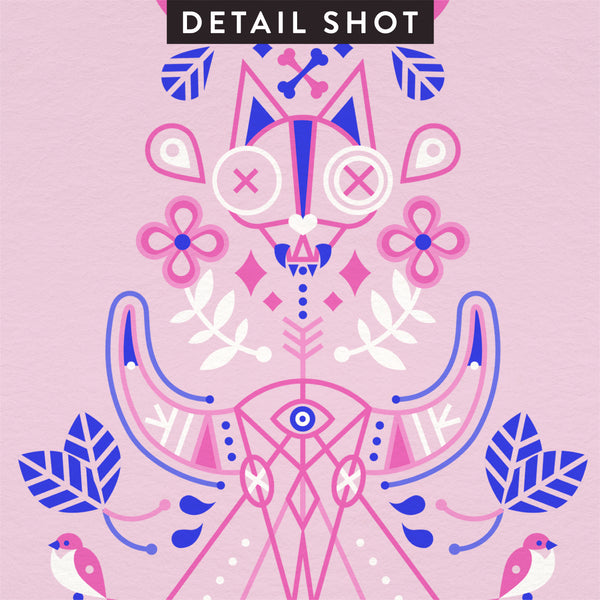 La Vie & La Mort – Pink & Periwinkle Palette • Art Print