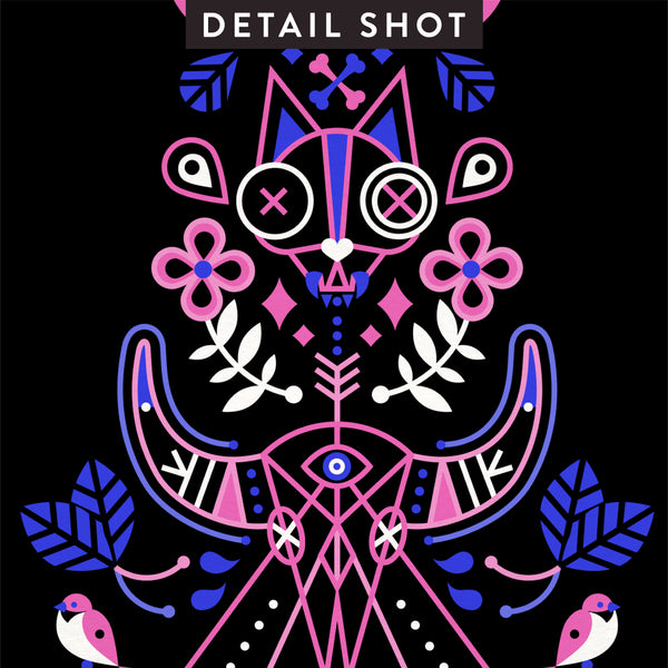 La Vie & La Mort – Pink & Black Palette • Art Print