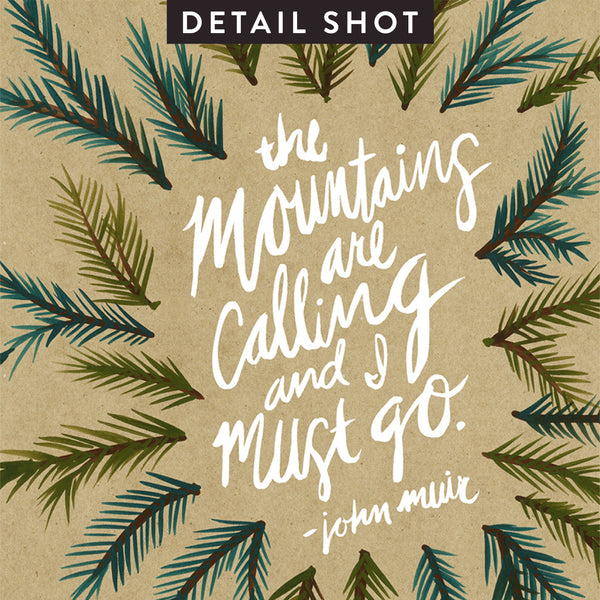 Mountains are Calling – Kraft Palette • Art Print