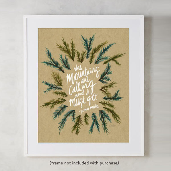 Mountains are Calling – Kraft Palette • Art Print
