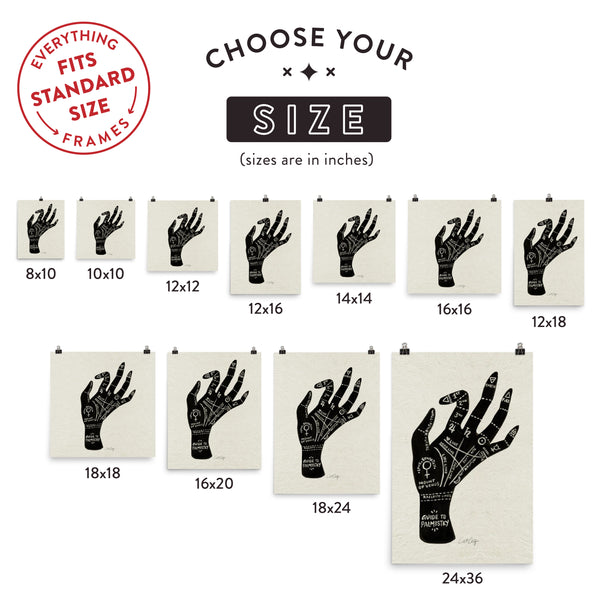 Palmistry – Black Hand • Art Print