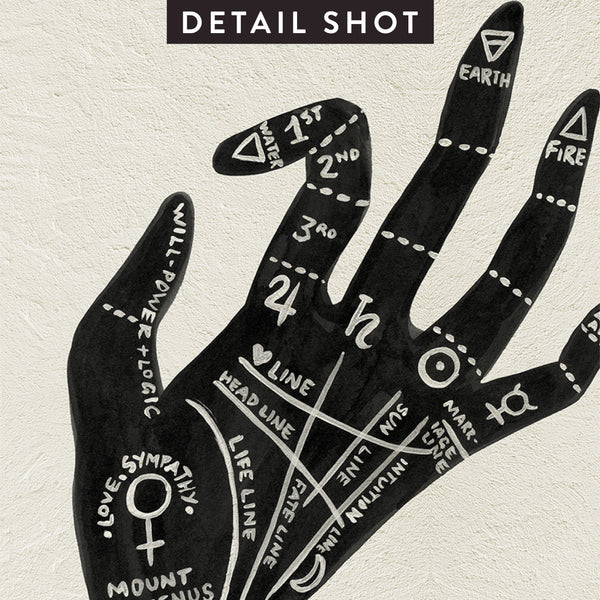 Palmistry – Black Hand • Art Print