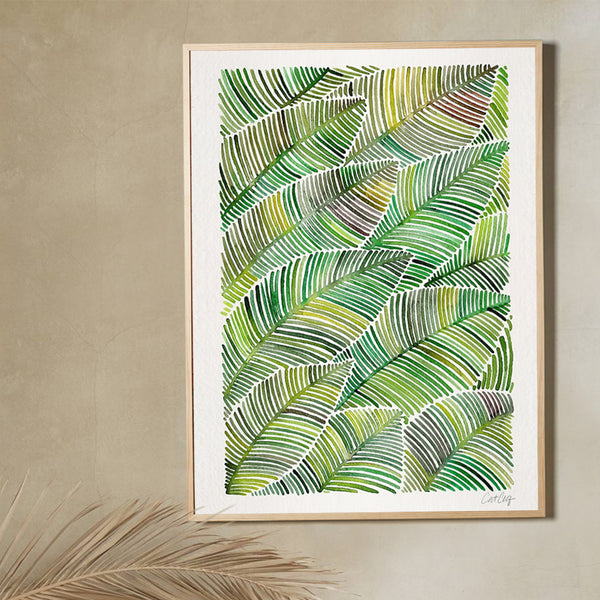 Tropical Leaves – Green Palette  •  Art Print