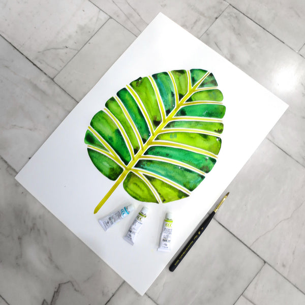 Elephant Ear Alocasia – Green Palette • Art Print