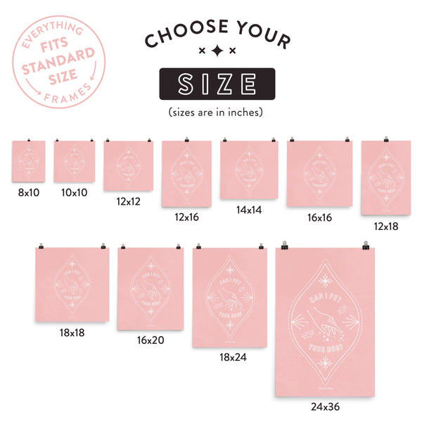 Can I Pet Your Dog – Blush Palette • Art Print