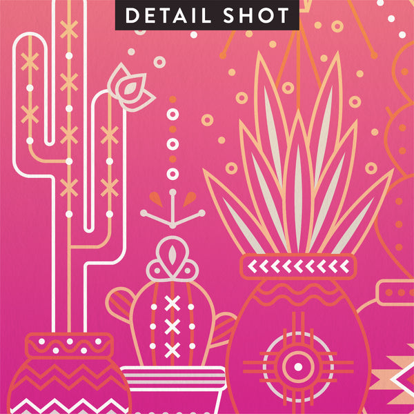 Santa Fe Garden – Magenta Palette  •  Art Print