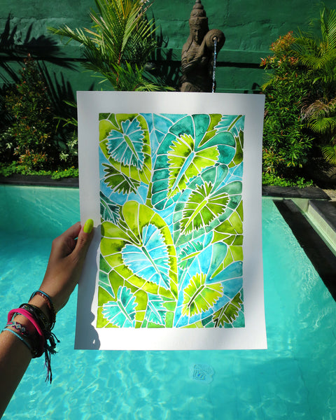 Schismatoglottis Calyptrata – Green Palette • Art Print