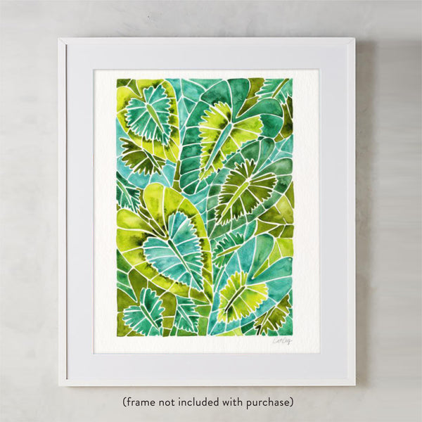 Schismatoglottis Calyptrata – Green Palette • Art Print