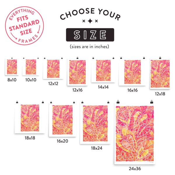 Schismatoglottis Calyptrata – Pink Palette • Art Print