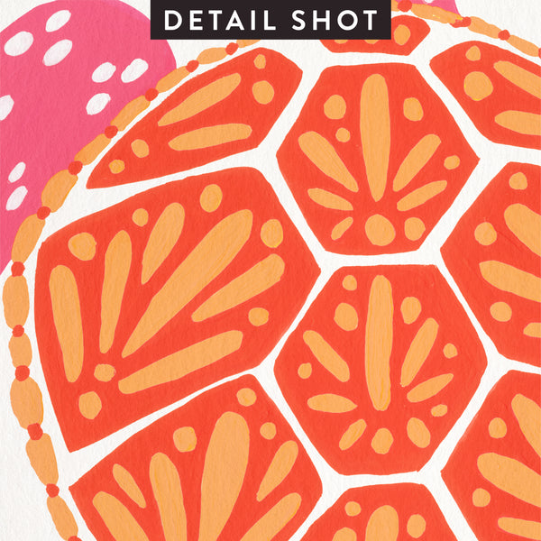 Sea Turtle – Melon Palette  •  Art Print