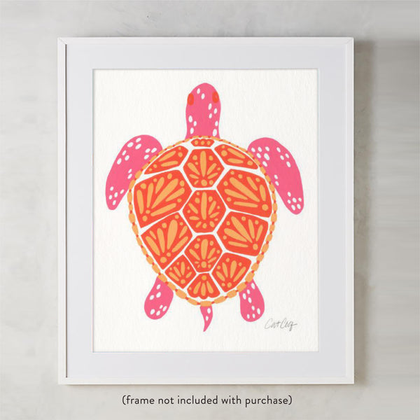 Sea Turtle – Melon Palette  •  Art Print