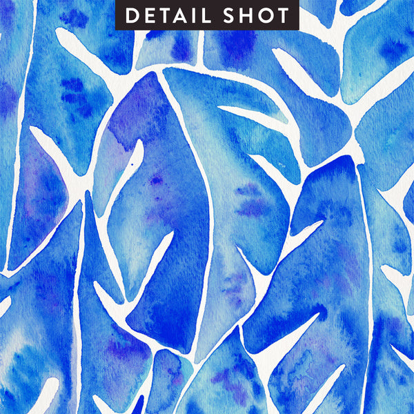 Split Leaf Philodendron – Blue Palette • Art Print