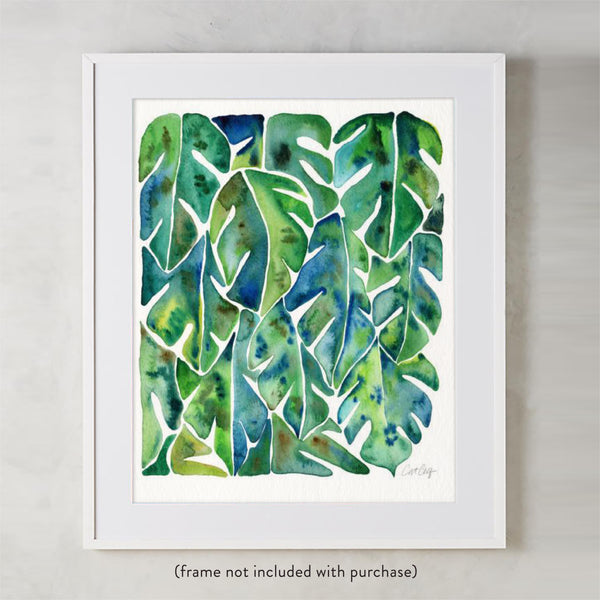 Split Leaf Philodendron – Green Palette • Art Print