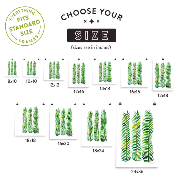 Stems – Green Palette  •  Art Print