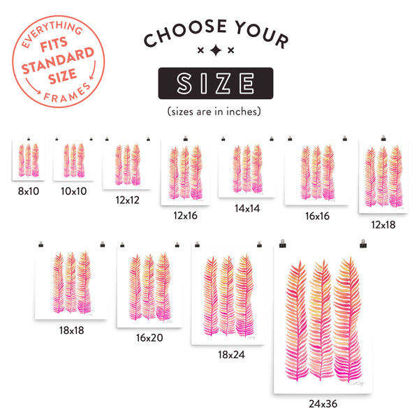 Stems – Pink Palette  •  Art Print