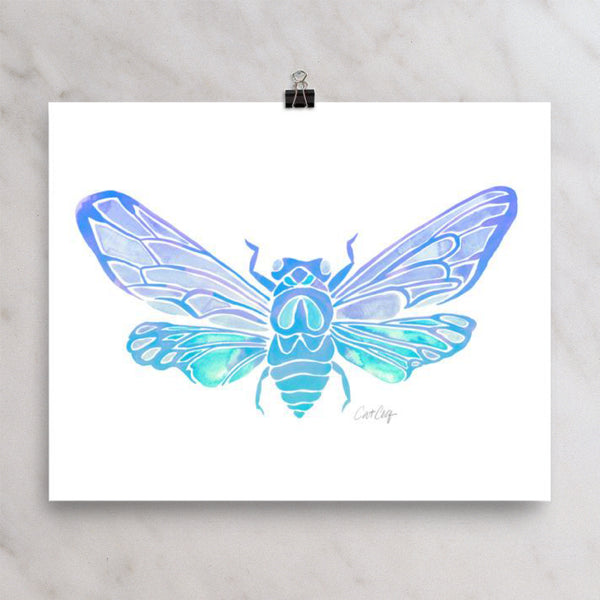 Summer Cicada – Lavender Palette • Art Print