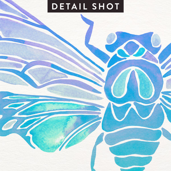 Summer Cicada – Lavender Palette • Art Print