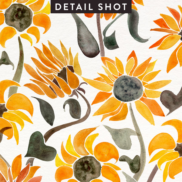 Sunflower Watercolor – Yellow Palette • Art Print