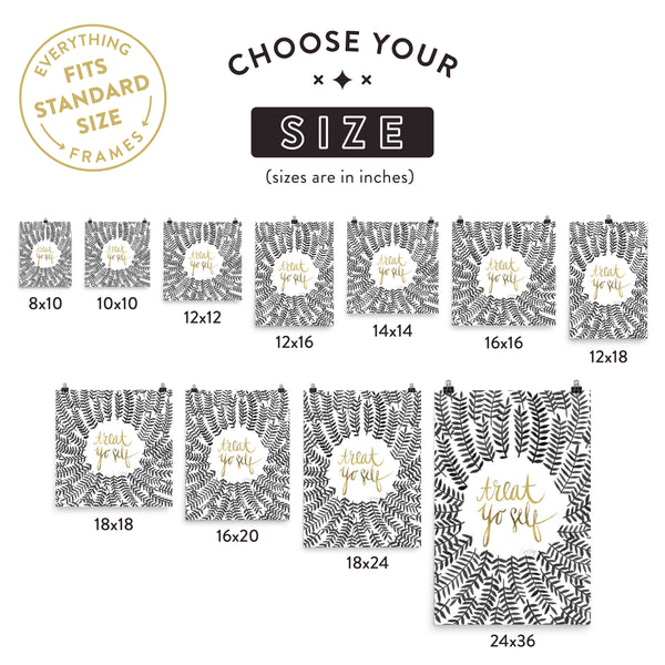 Treat Yo Self – Black Palette • Art Print