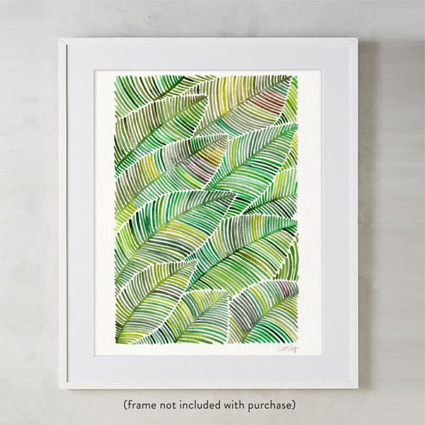 Tropical Leaves – Green Palette  •  Art Print
