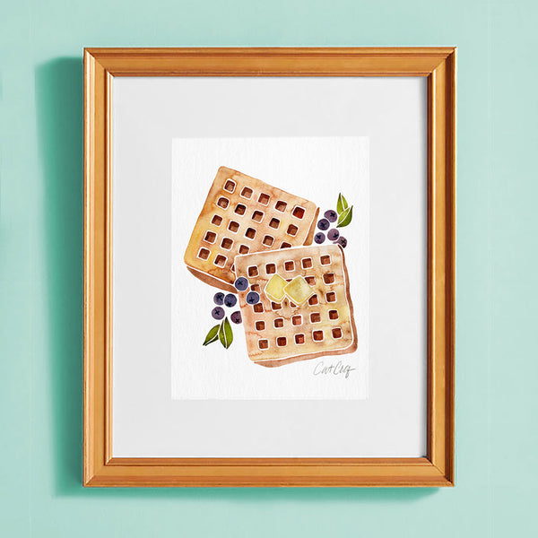 Blueberry Breakfast Waffles • Art Print