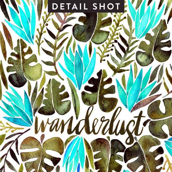 Wanderlust – Turquoise & Olive Palette • Art Print