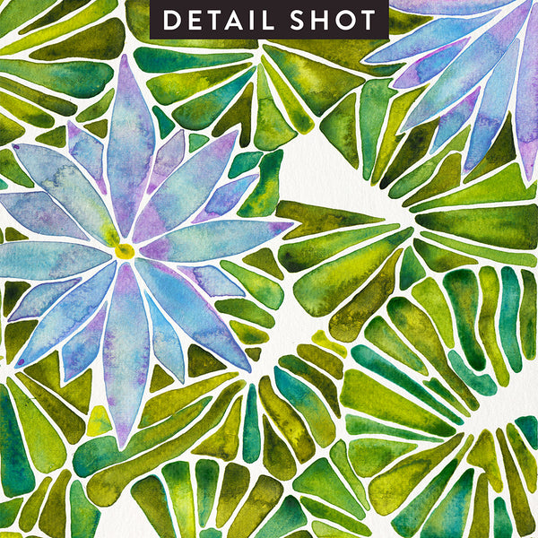 Water Lilies – Lavender & Green Palette  •  Art Print