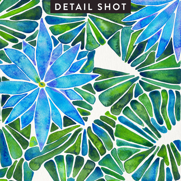 Water Lilies – Blue & Green Palette  •  Art Print