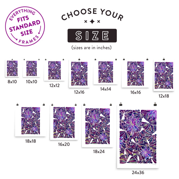 Water Lilies – Mauve Palette  •  Art Print