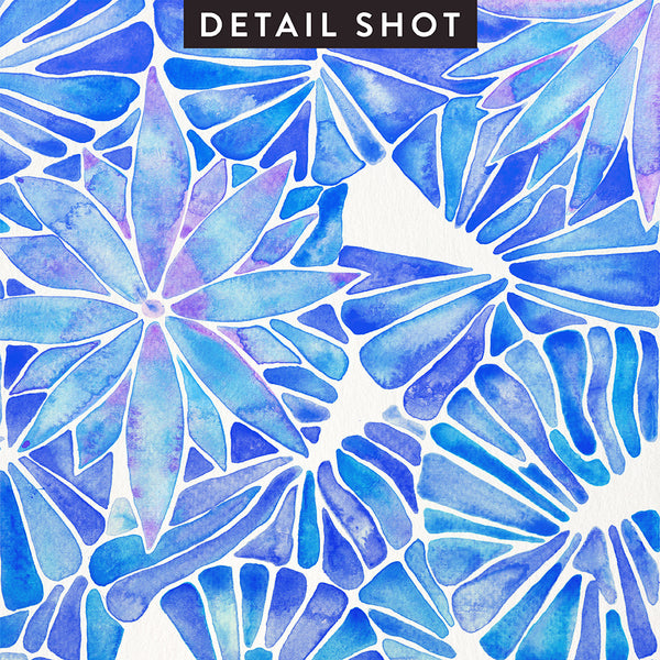 Water Lilies – Blue Palette  •  Art Print