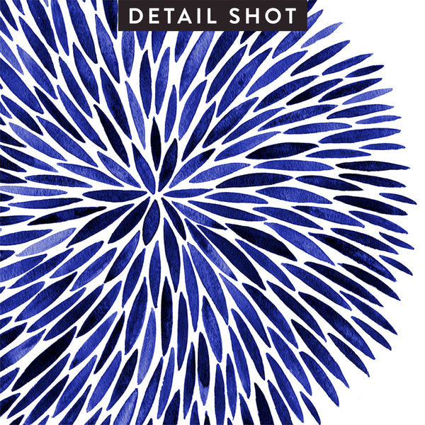 Watercolor Burst – Navy Palette • Art Print