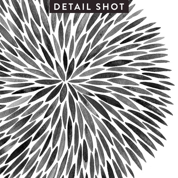 Watercolor Burst – Black Palette • Art Print