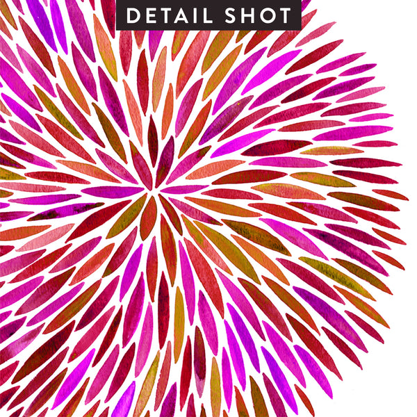 Watercolor Burst – Pink Palette • Art Print