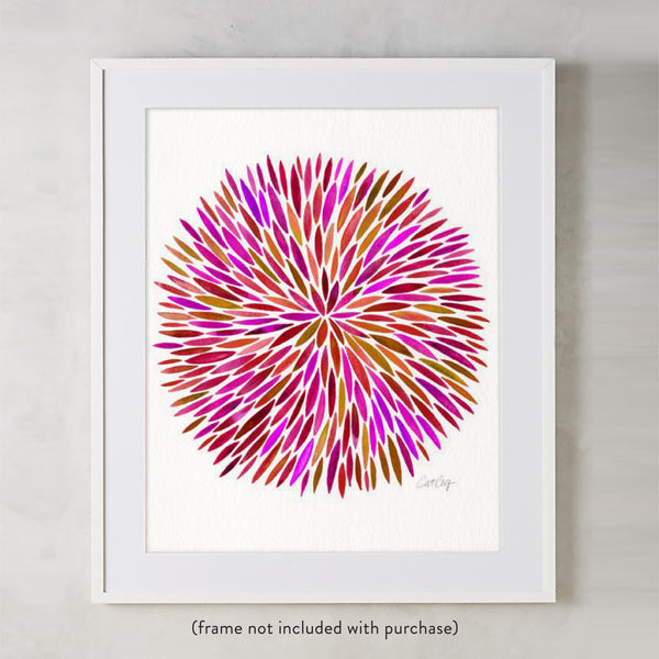Watercolor Burst – Pink Palette • Art Print