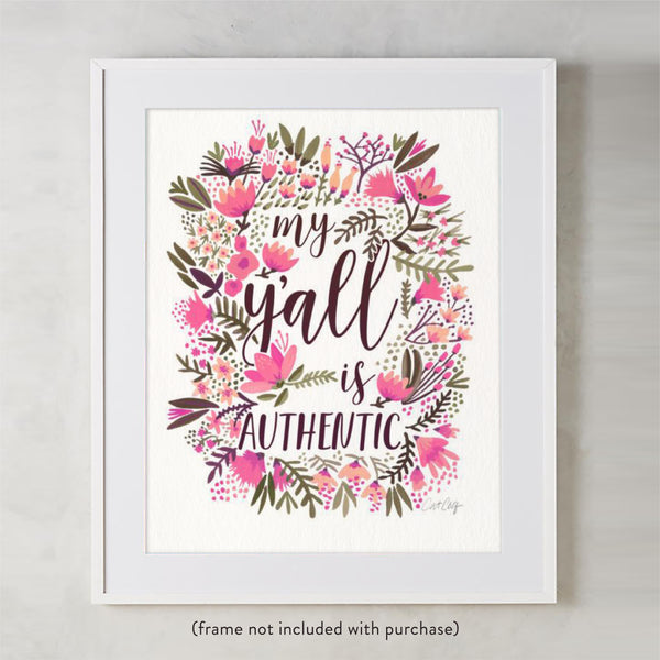 My Y'all is Authentic – Vintage Palette • Art Print