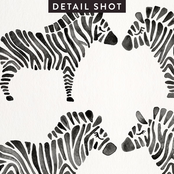 Zebra Collection – Black Palette • Art Print