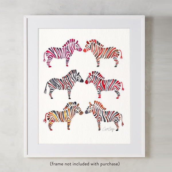 Zebra Collection – Rainbow Palette • Art Print
