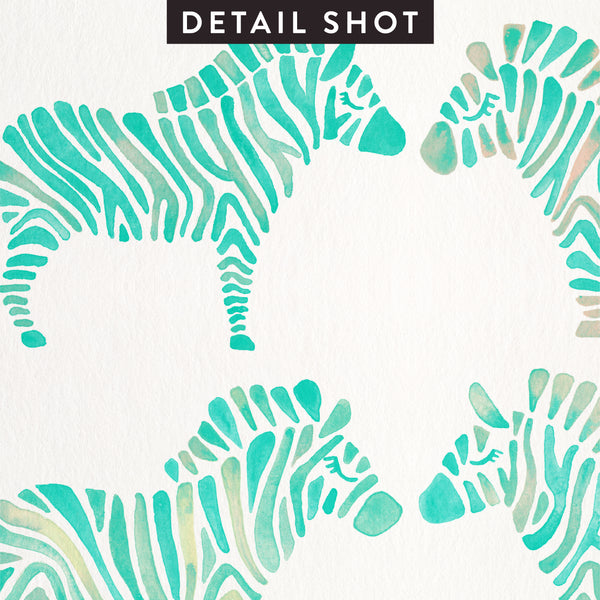 Zebra Collection – Mint Palette • Art Print