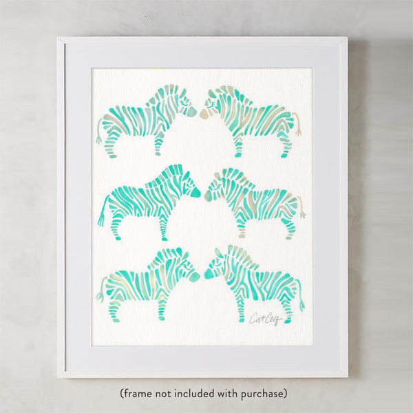 Zebra Collection – Mint Palette • Art Print