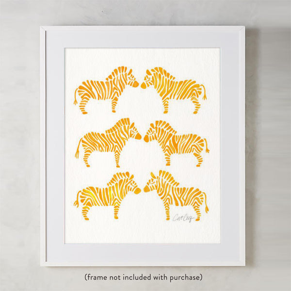 Zebra Collection – Yellow Palette • Art Print