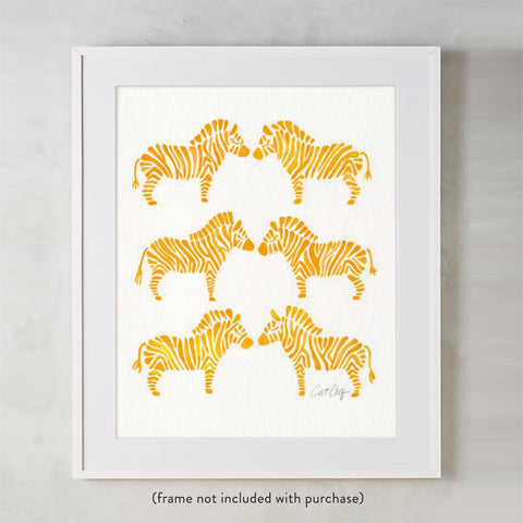 Zebra Collection – Yellow Palette • Art Print