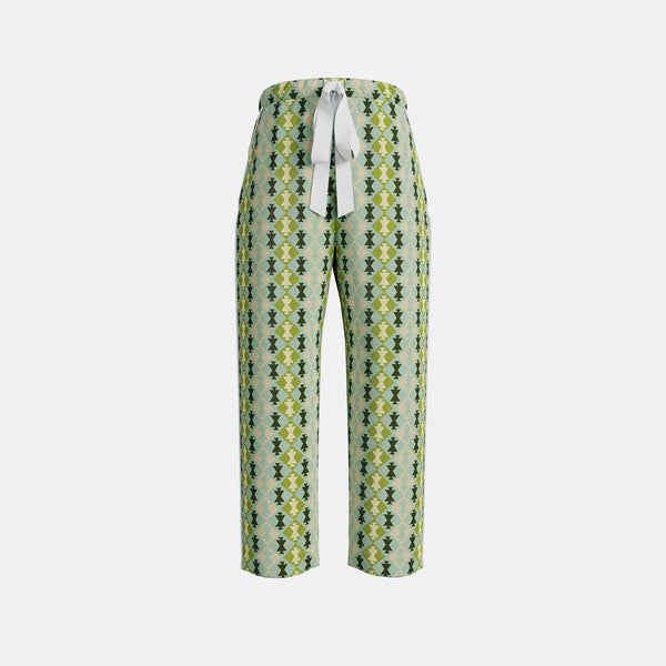 Chessboard Check Silk PJ Bottoms