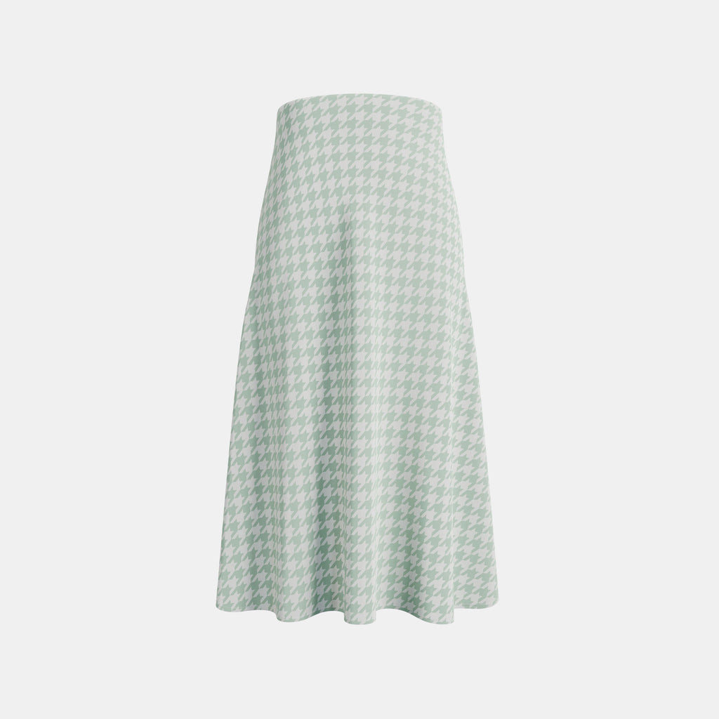 Blue Skies Houndstooth A-line Skirt