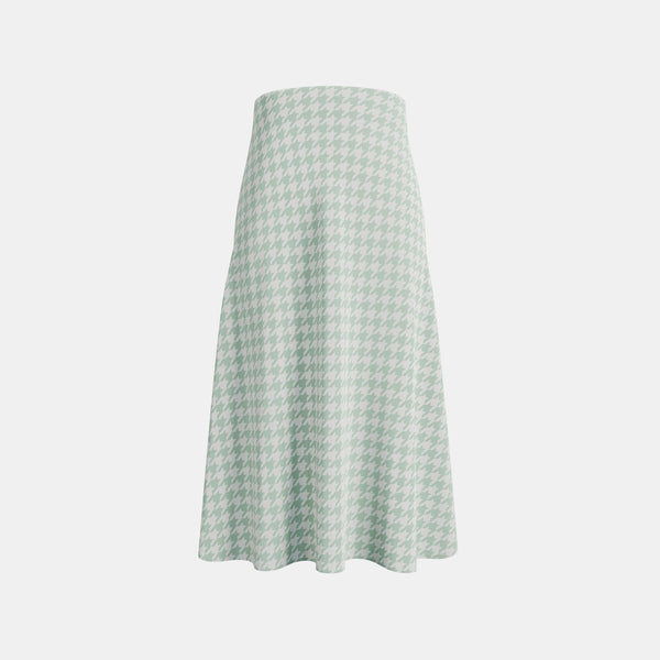 Blue Skies Houndstooth A-line Skirt