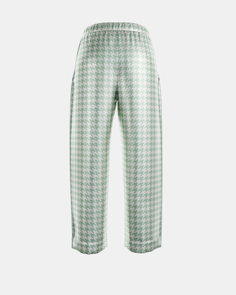 Blue Skies Houndstooth Silk PJ Bottoms