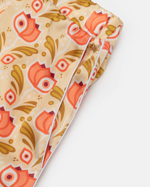 Eye Opening Florals Silk PJ Bottoms
