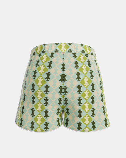 Chessboard Check Silk PJ Shorts