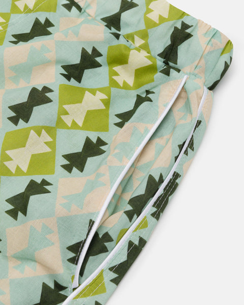 Chessboard Check Silk PJ Shorts