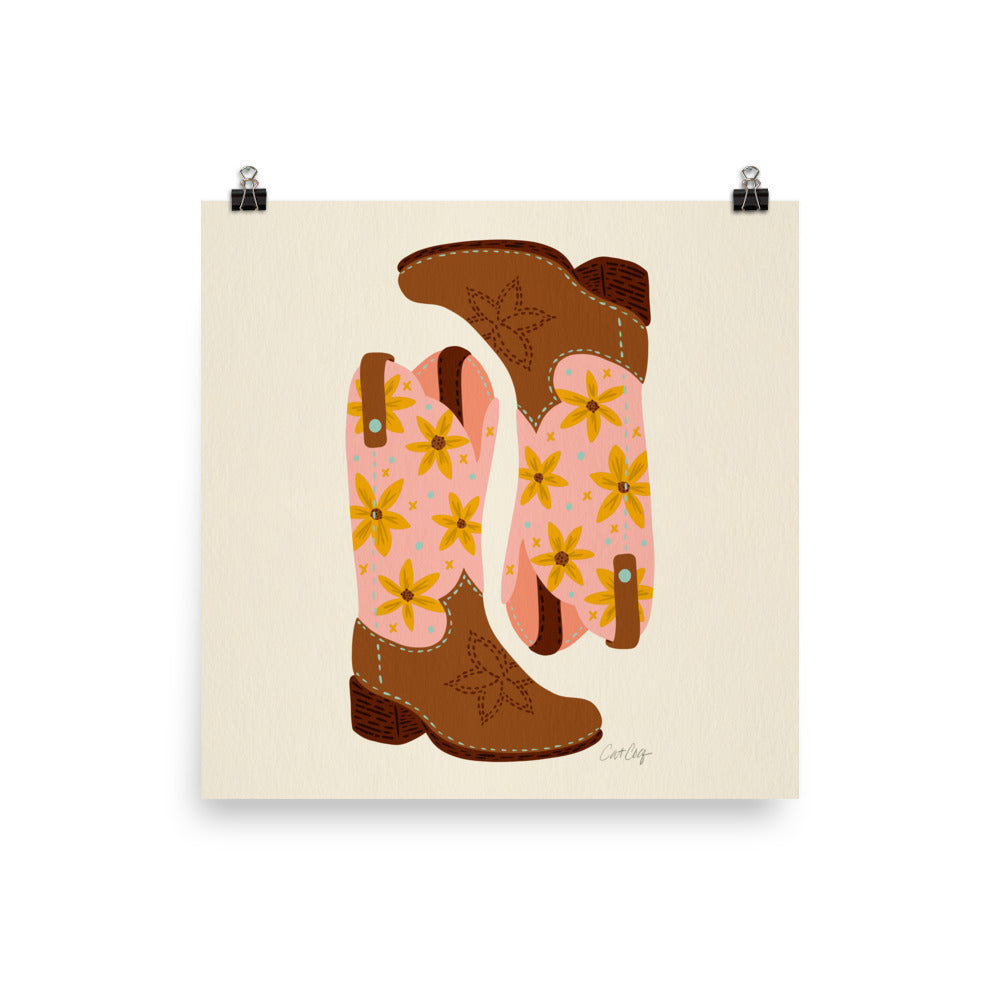 Cowgirl Boots - Blush Mint