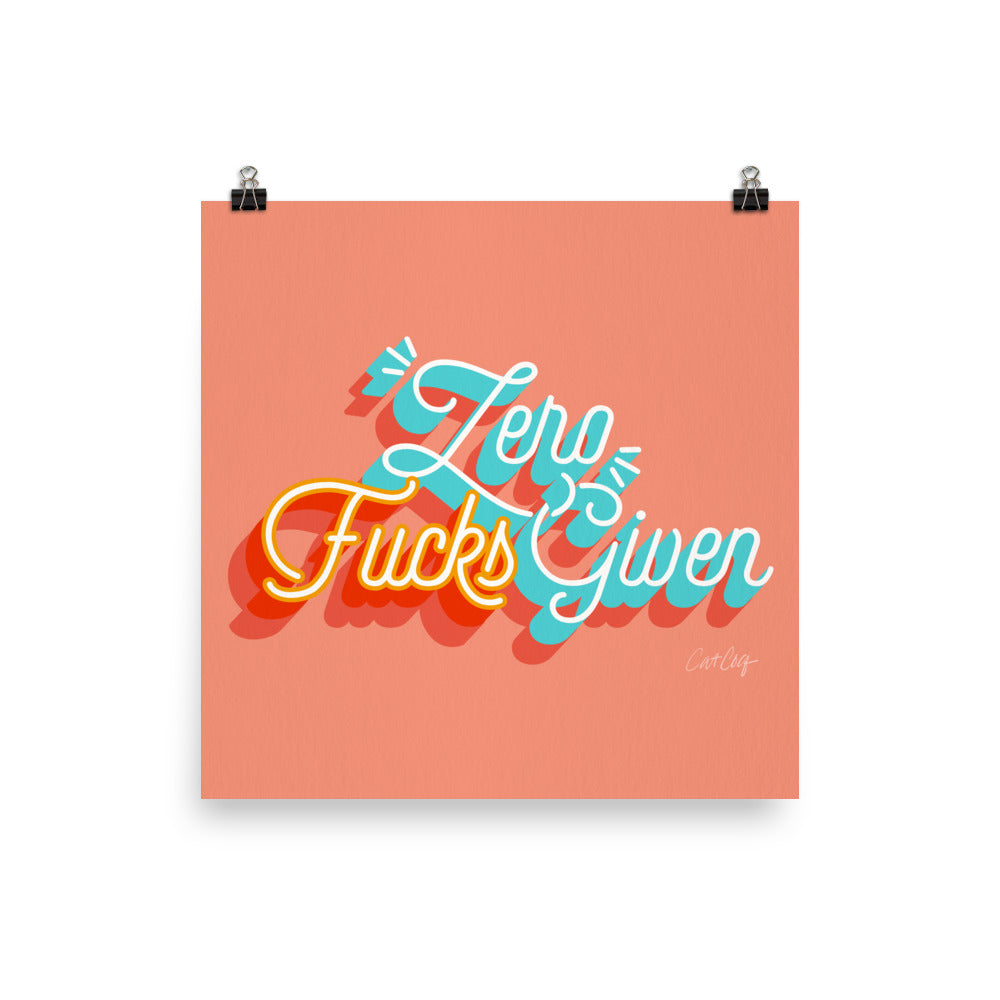 Zero F*cks Given – Peach & Blue